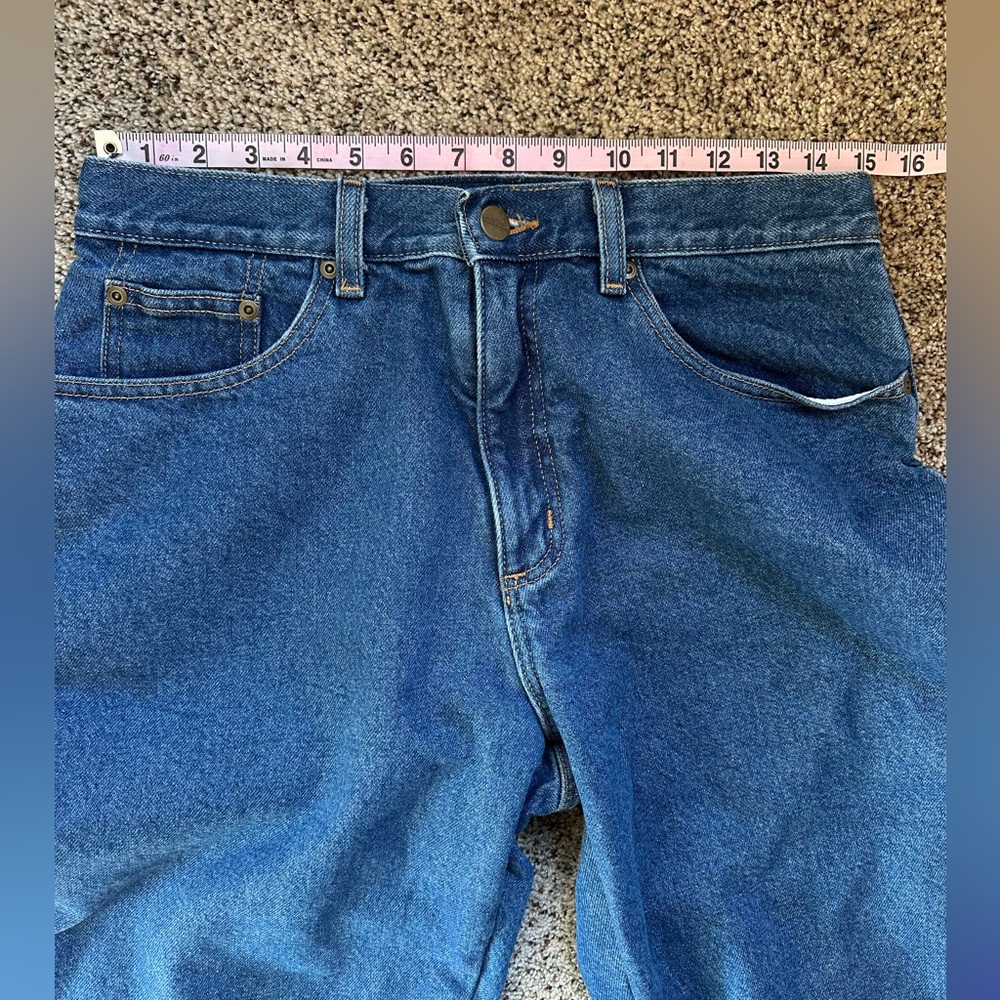 Flannel Lined L. L. Bean Women's relaxed fit jeans, size 12 petite - Picture 8 of 11